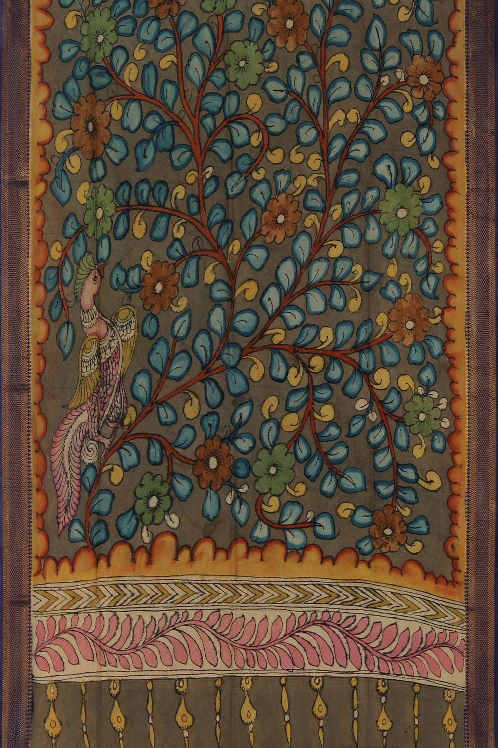 Kalamkari Hand-Painted Dupatta