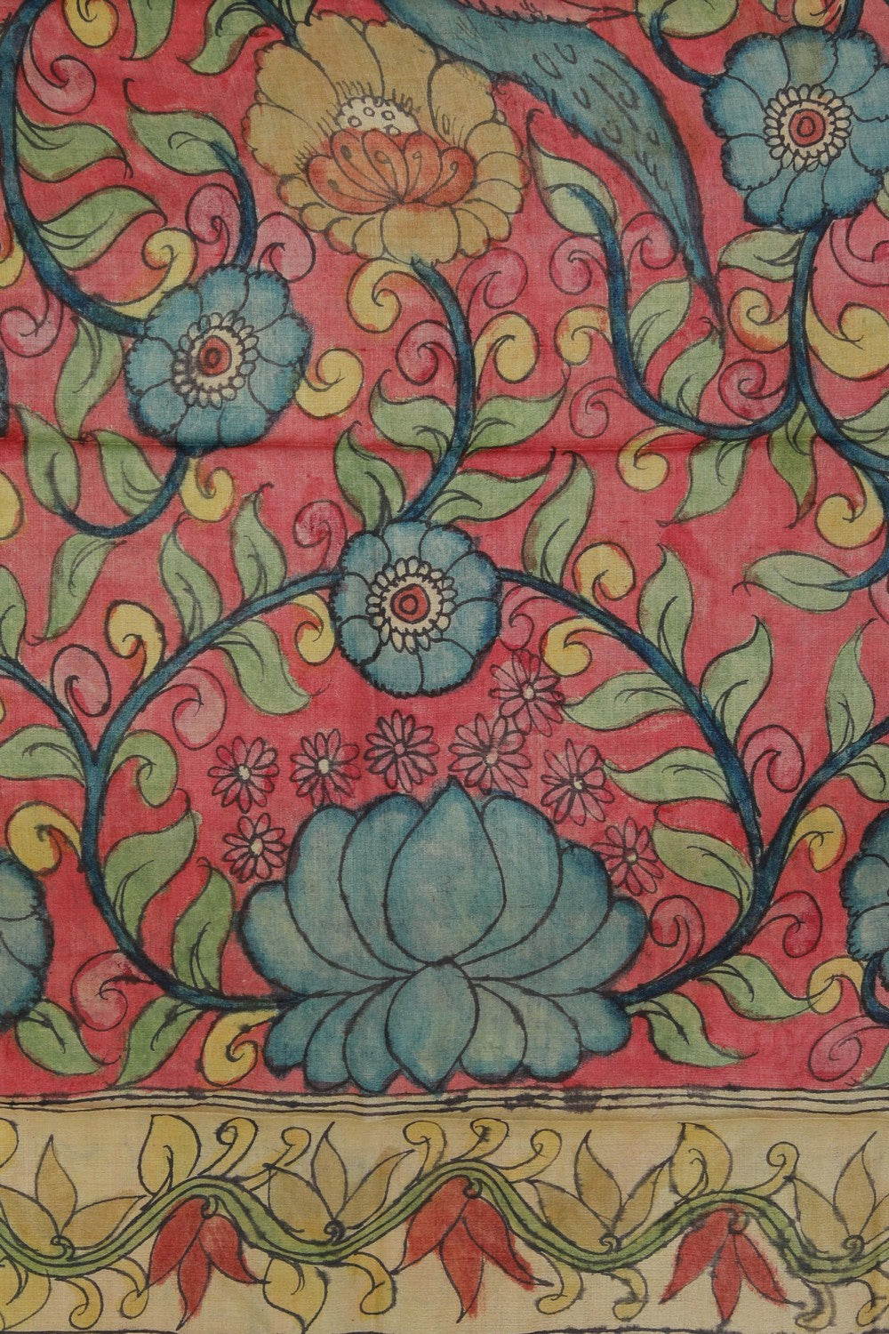 Image of Kalamkari Hand-Painted Dupatta