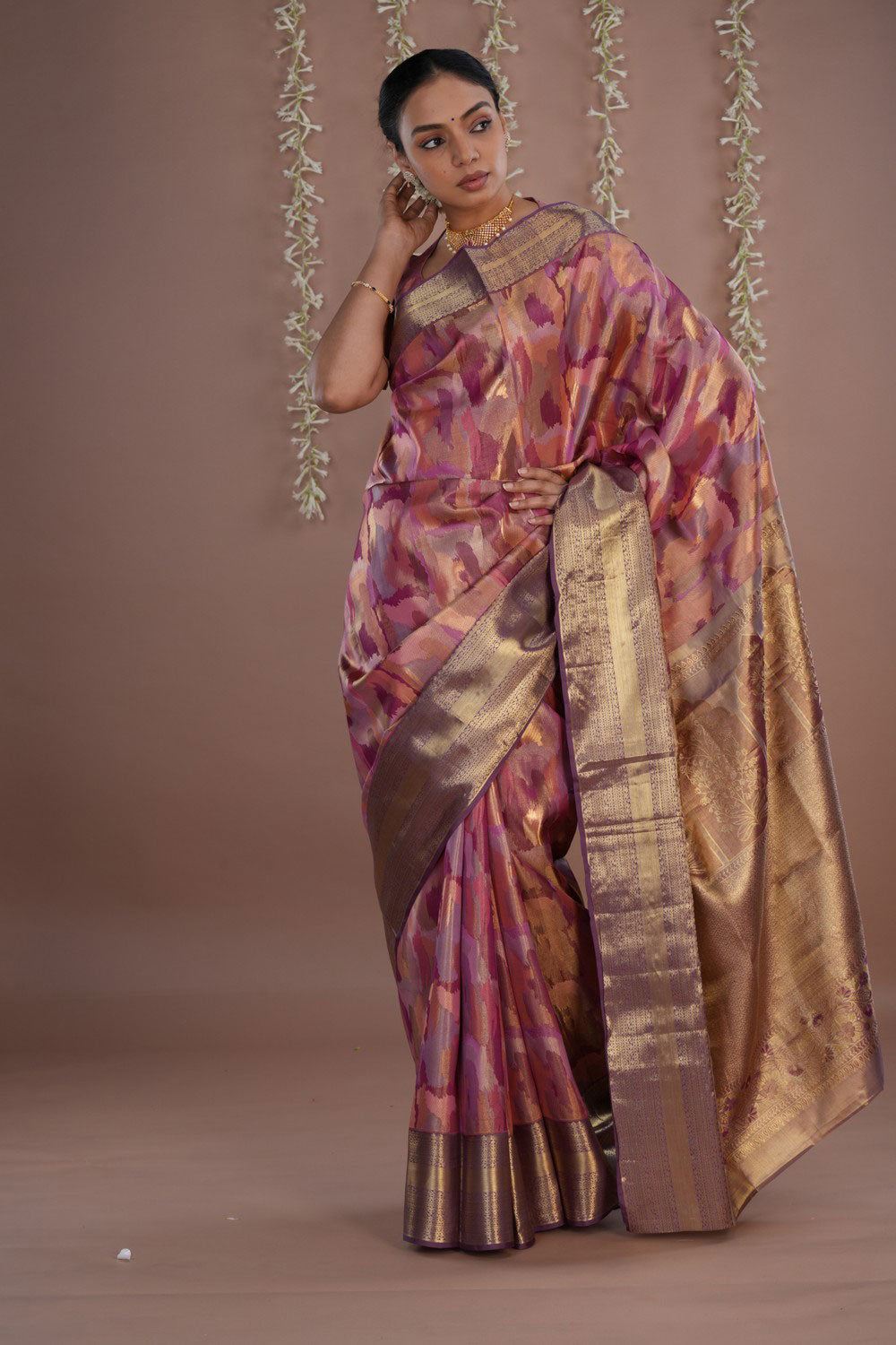 Kanchipattu Brocade Purple Saree