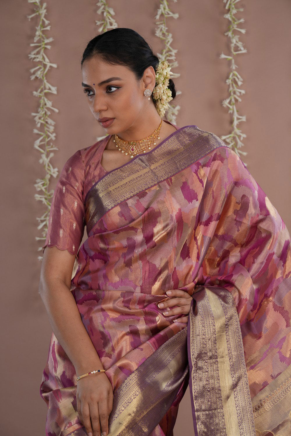 Kanchipattu Brocade Purple Saree