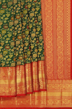 Image of Kanchipattu Green Brocade Saree