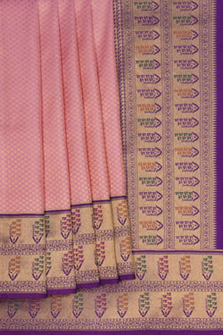 Image of Kanchipattu Pink Brocade Saree