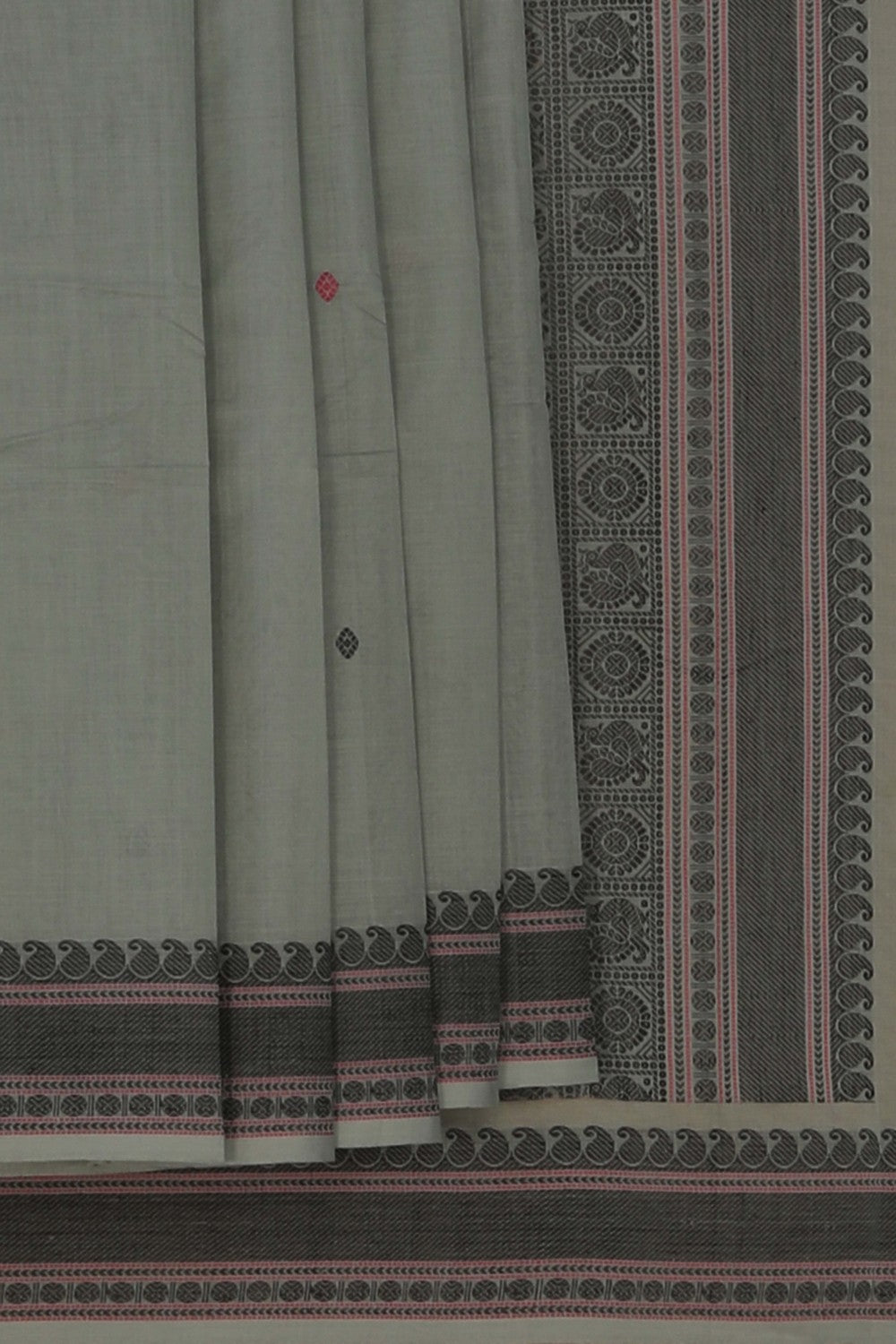 Image of Kanchi Cotton Grey Saree