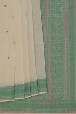 Image of Kanchi Cotton White Saree