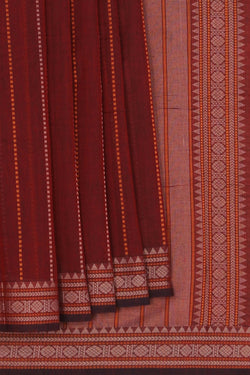 Image of Kanchi Cotton Maroon Saree