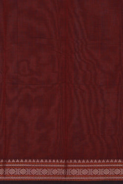 Image of Kanchi Cotton Maroon Saree
