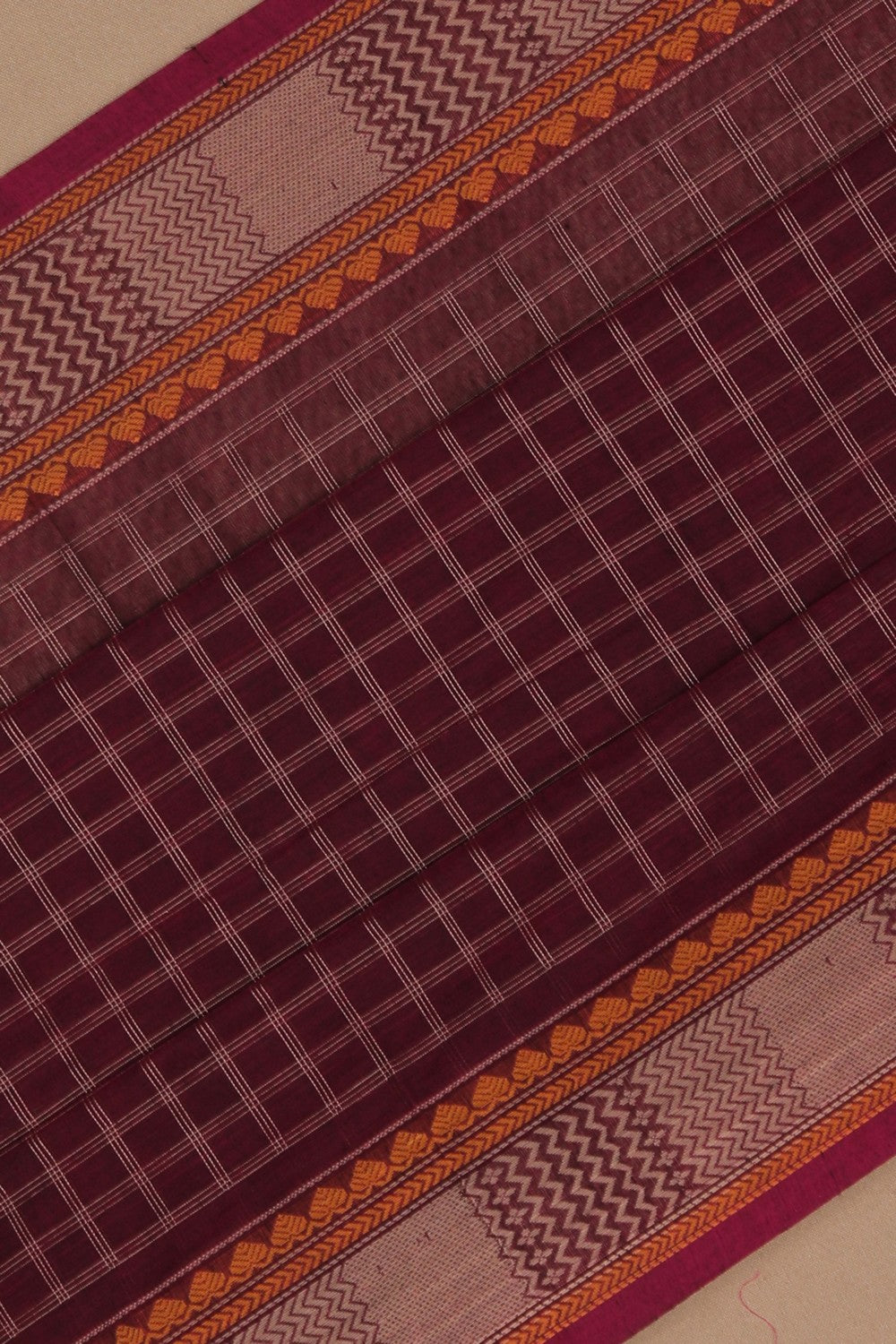 Kanchi Cotton Kattam Saree