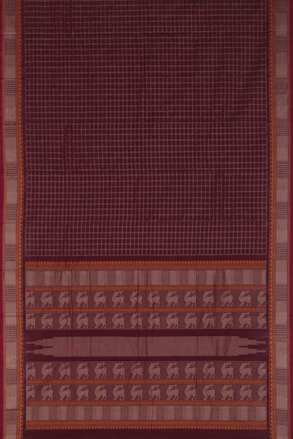 Kanchi Cotton Kattam Saree