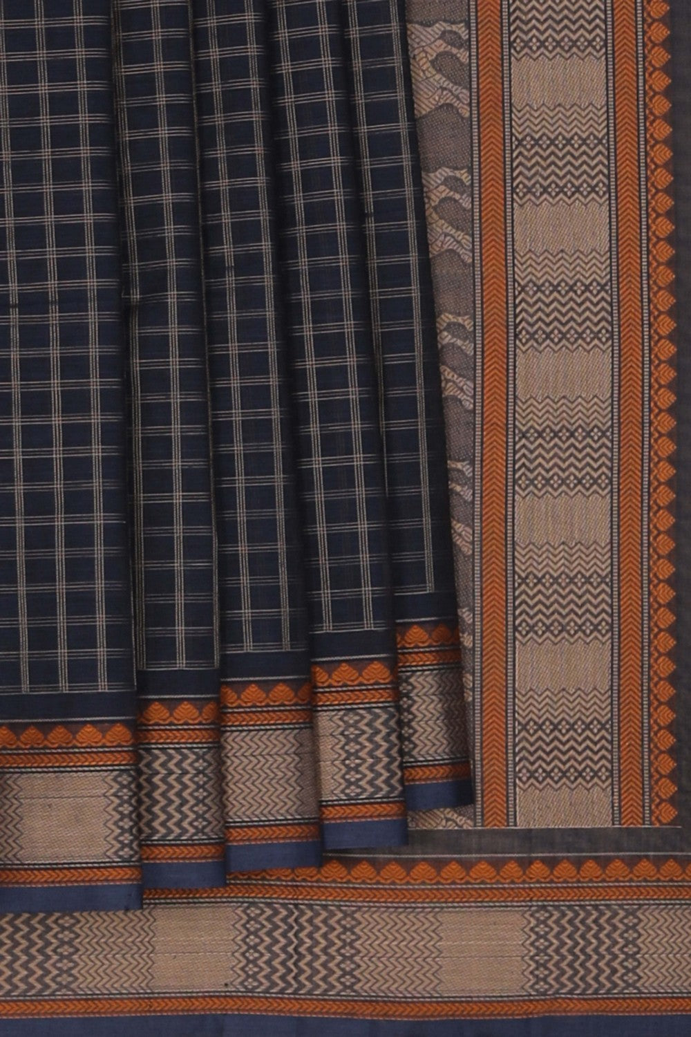 Kanchi Cotton Kattam Saree