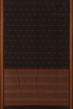 Image of Kanchi Cotton Brown Saree
