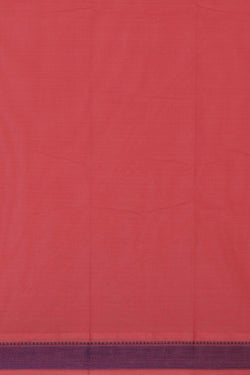 Image of Kanchi Cotton Coral Pink Saree