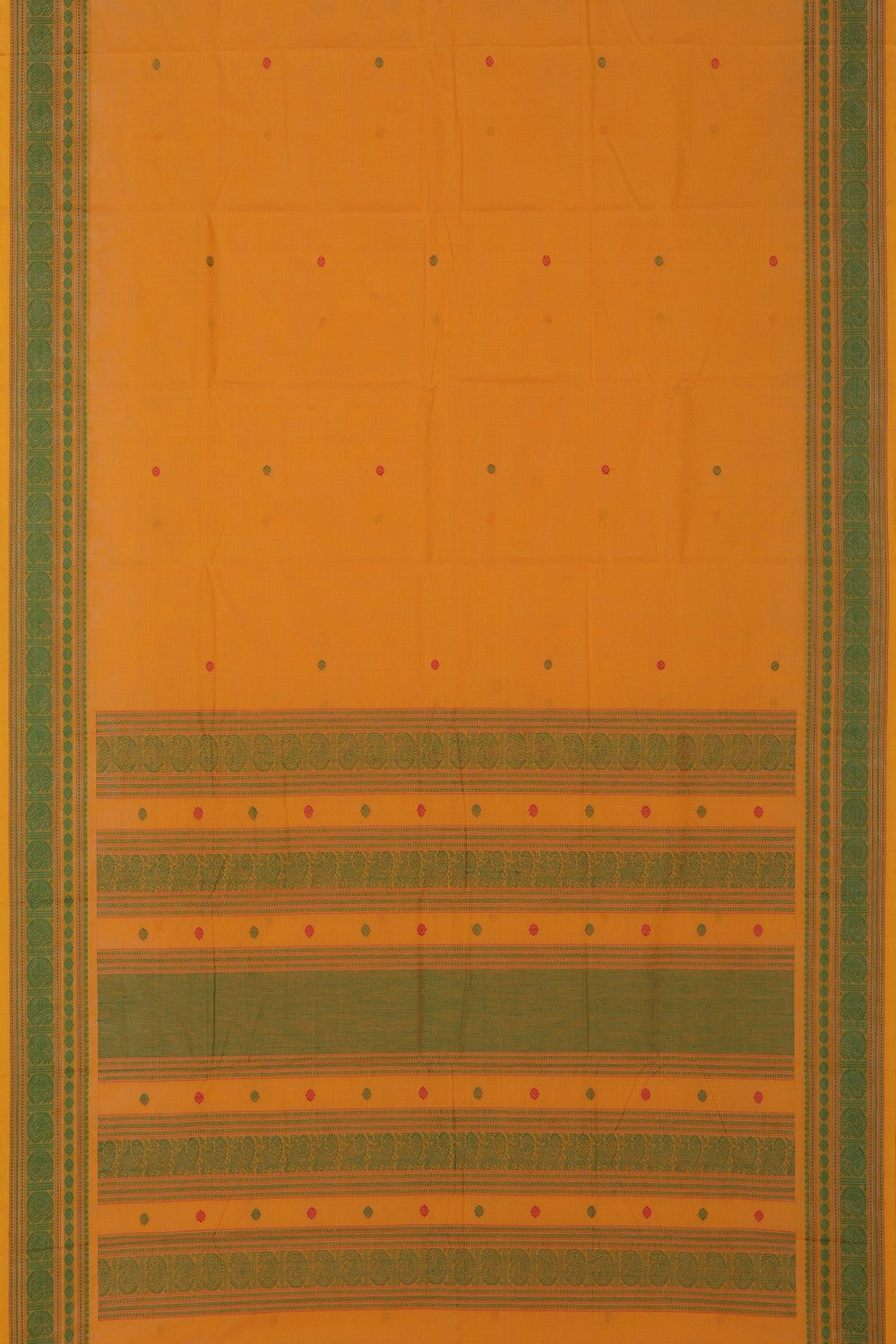 Kanchi Cotton Yellow Saree