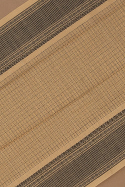 Image of Kanchi Cotton Kattam Beige Saree
