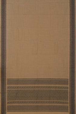 Image of Kanchi Cotton Kattam Beige Saree