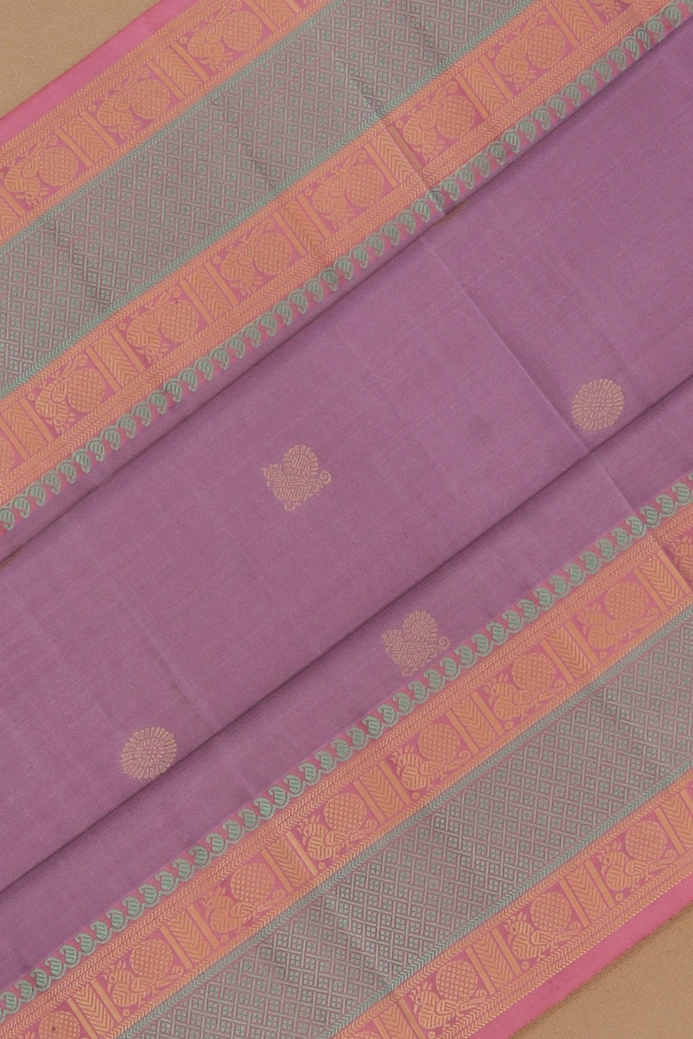 Image of Kanchipuram Silk Purple Saree