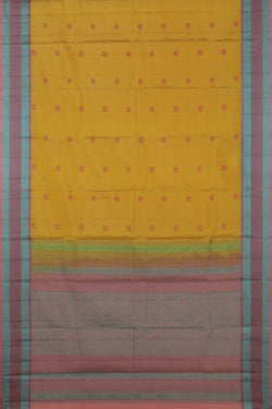 Image of Kanchipuram Silk Yellow Saree