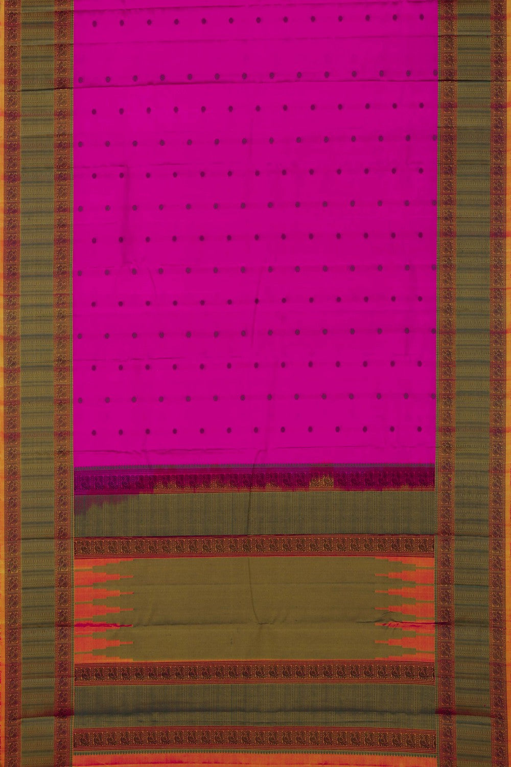 Kanchipuram Silk Magenta Pink Saree
