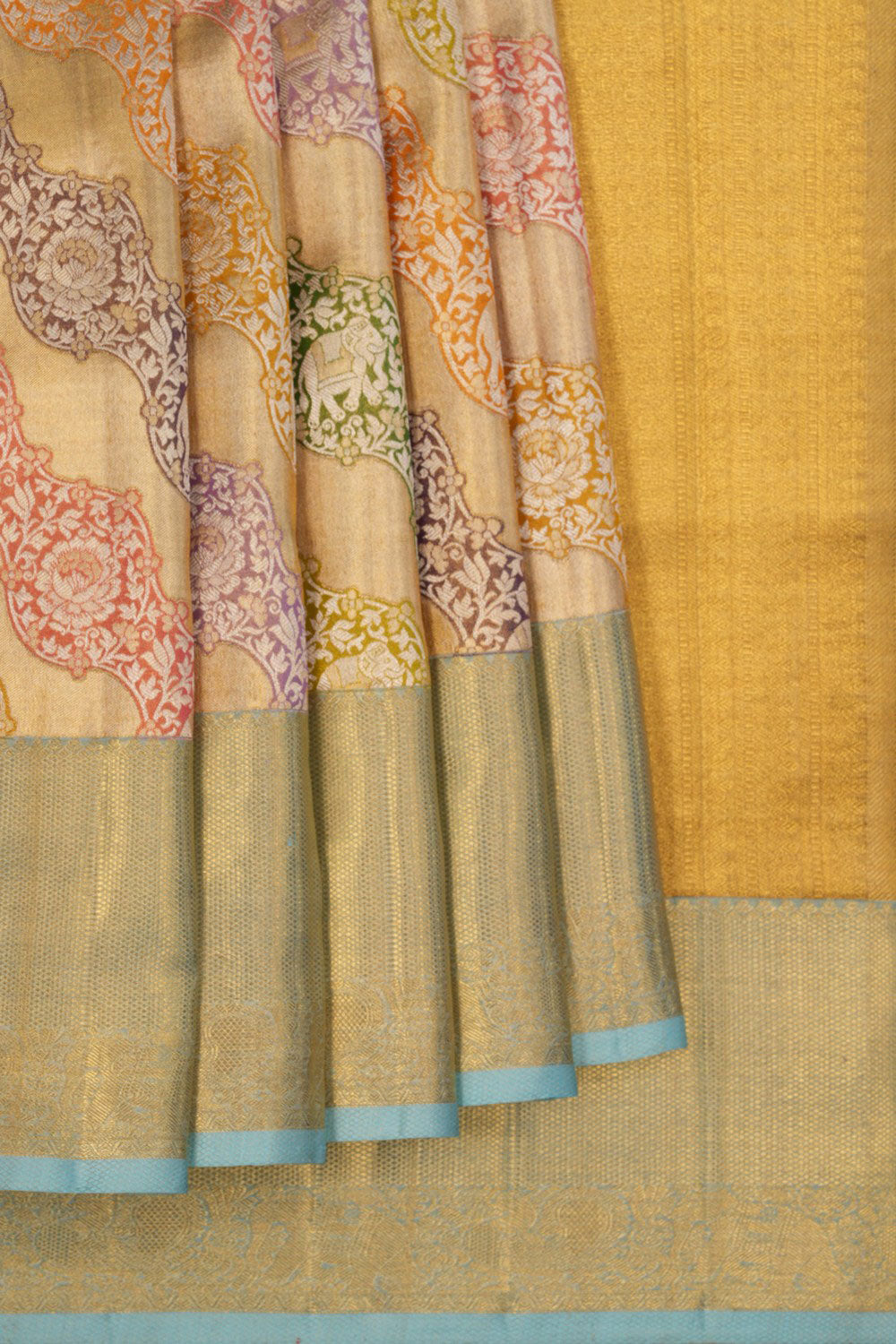 Kanchipattu Brocade Gold Saree