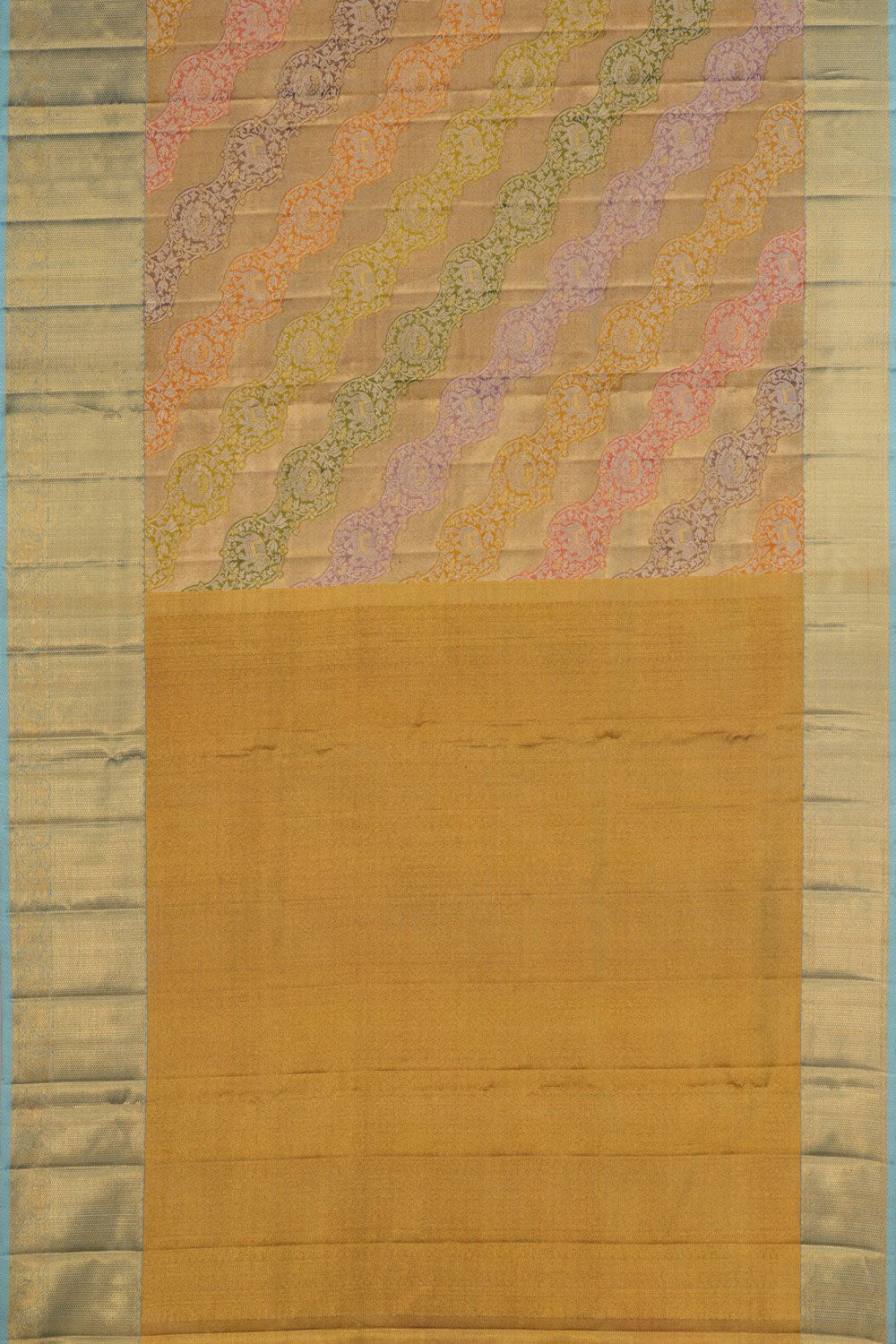 Kanchipattu Brocade Gold Saree