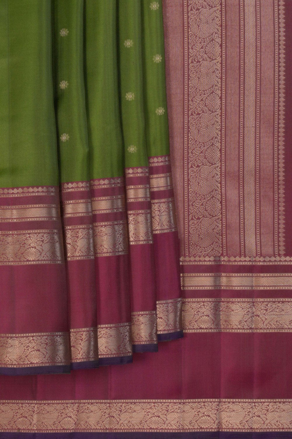 Image of Kanchipuram Silk Green Saree