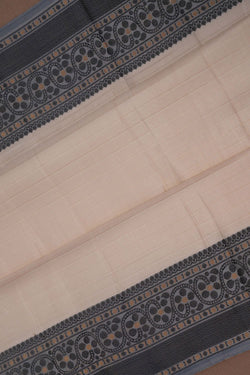 Image of Kanchipuram Silk Off-White Saree