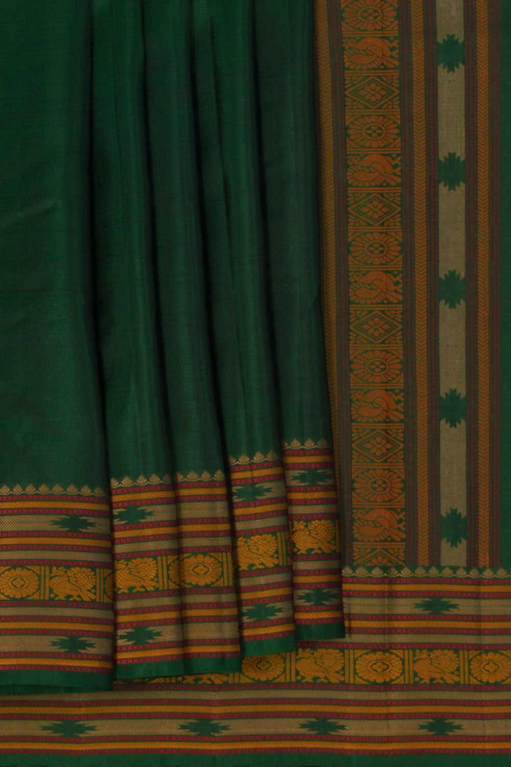 Image of Kanchipuram Silk Green Saree