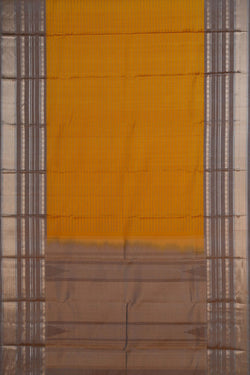 Image of Kanchipuram Silk Yellow Saree