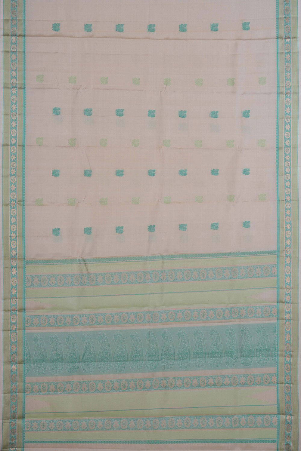 Kanchipuram Silk Off White Saree