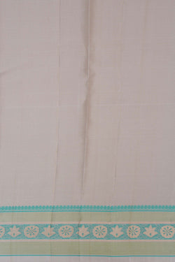 Image of Kanchipuram Silk Off White Saree