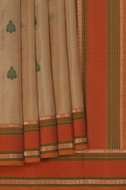 Image of Kanchipuram Silk Beige Saree