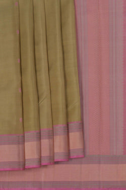 Image of Kanchipuram Silk Sage Green Saree