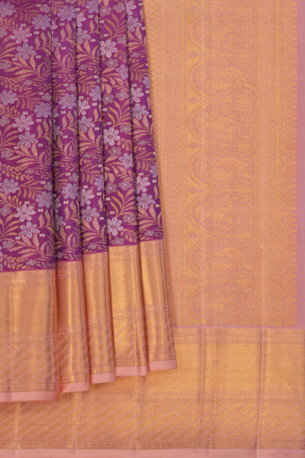 Image of Kanchipuram Silk Regal Purple Saree