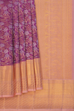 Image of Kanchipuram Silk Regal Purple Saree