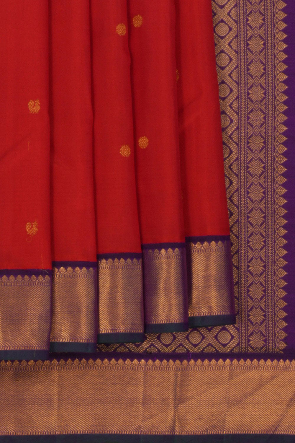 Image of Kanchipuram Red Saree