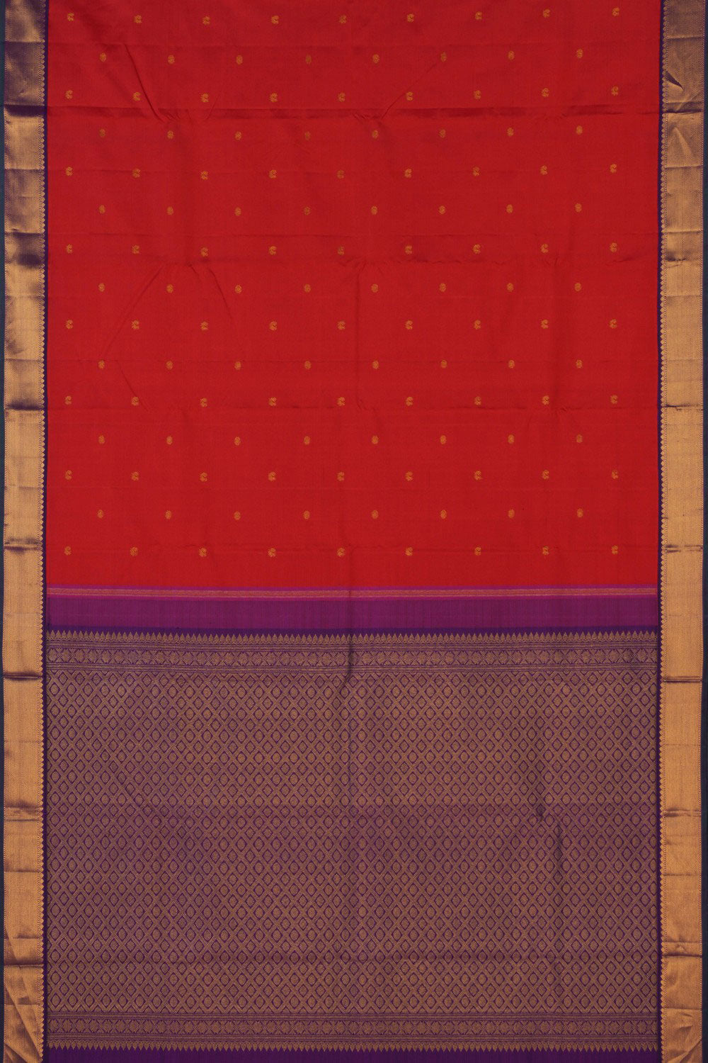 Image of Kanchipuram Red Saree