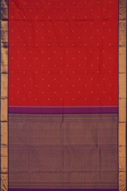 Image of Kanchipuram Red Saree