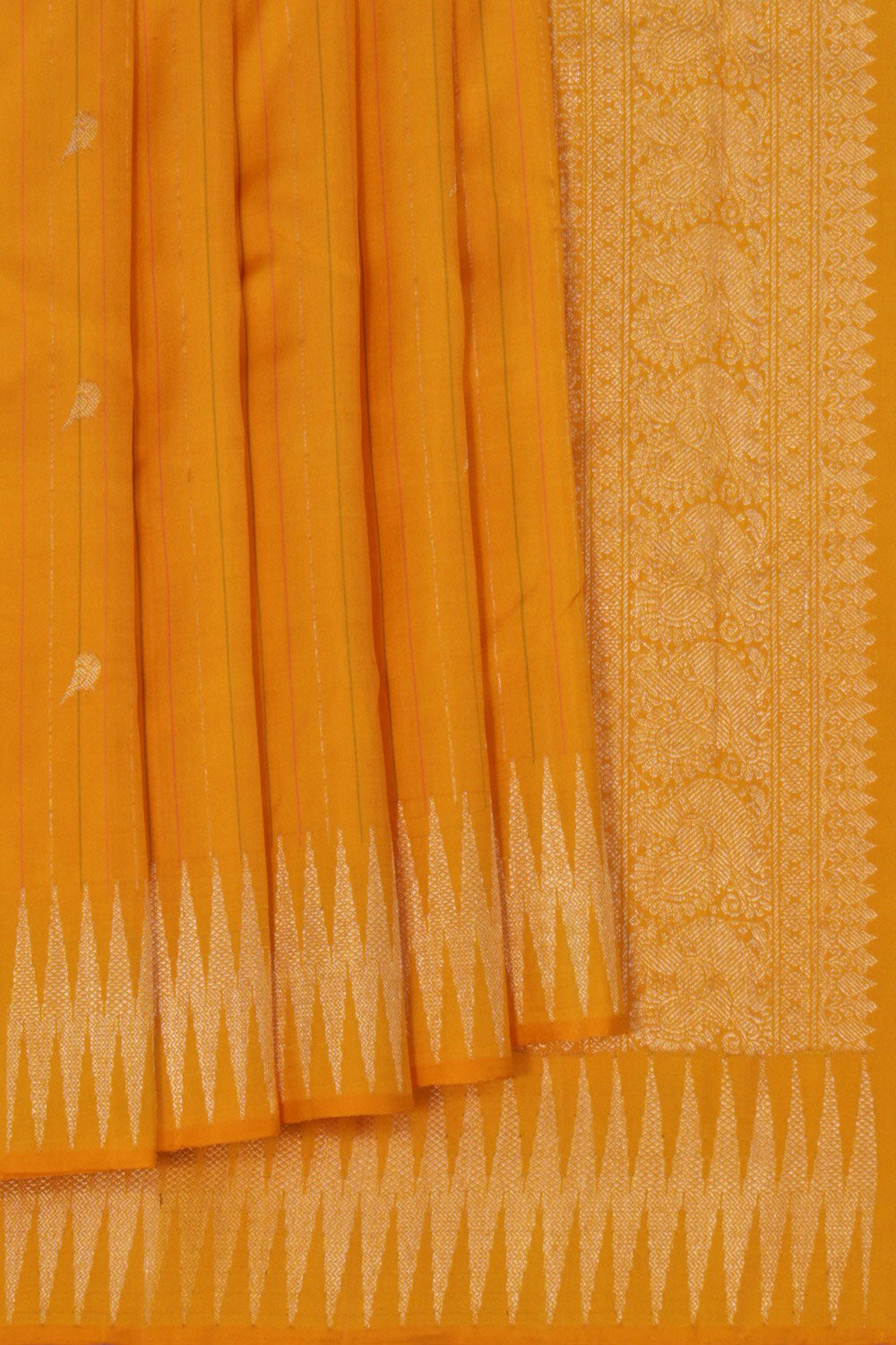 Image of Kanchipuram Yellow Saree