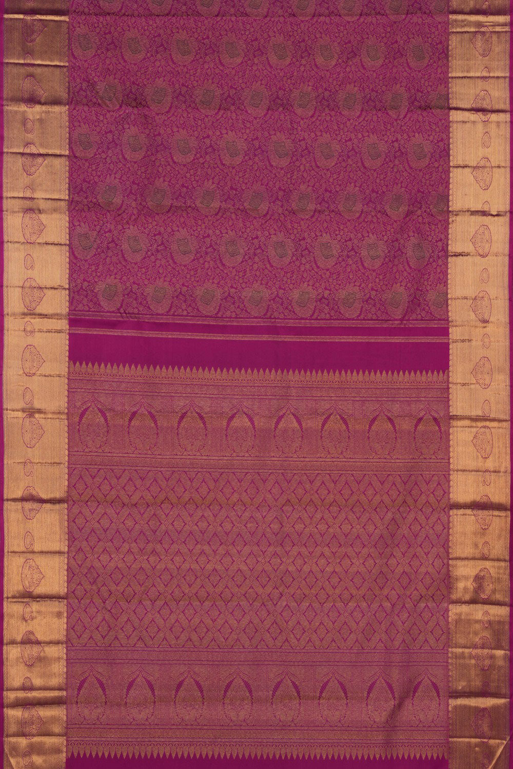 Image of Kanchipattu Brocade Magenta Pink Saree