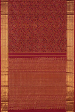 Image of Kanchipuram Brocade Red Saree