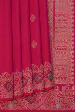 Image of Kanchipuram Silk Pink Saree