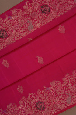 Image of Kanchipuram Silk Pink Saree