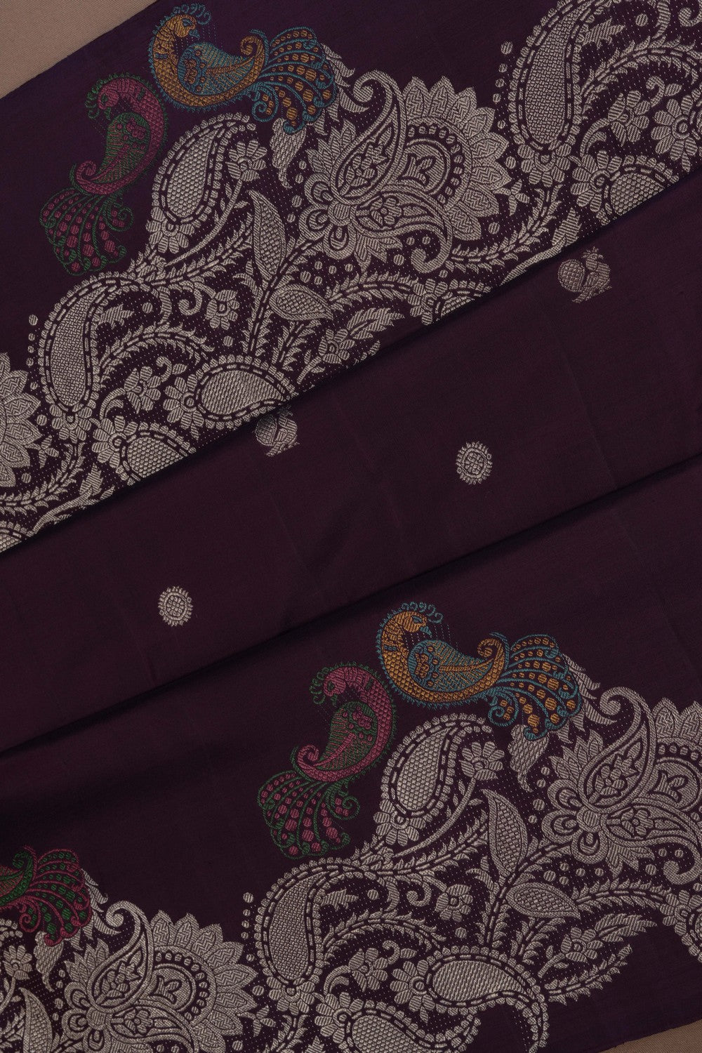 Image of Kanchipuram Silk Purple Saree