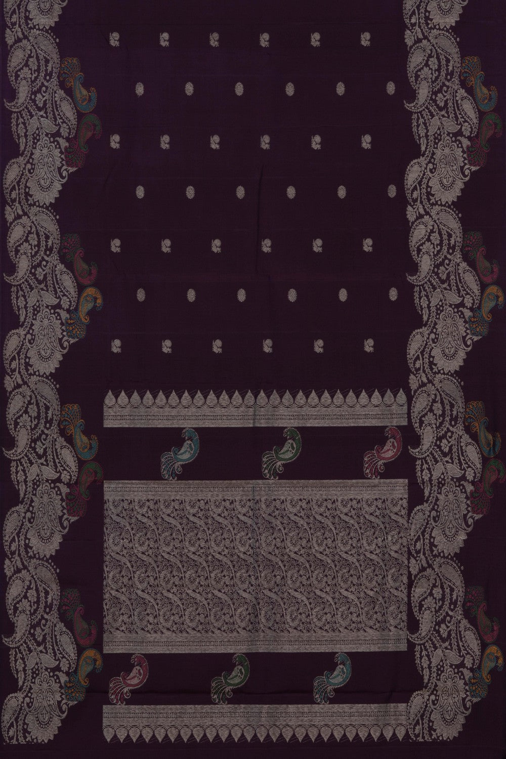 Image of Kanchipuram Silk Purple Saree