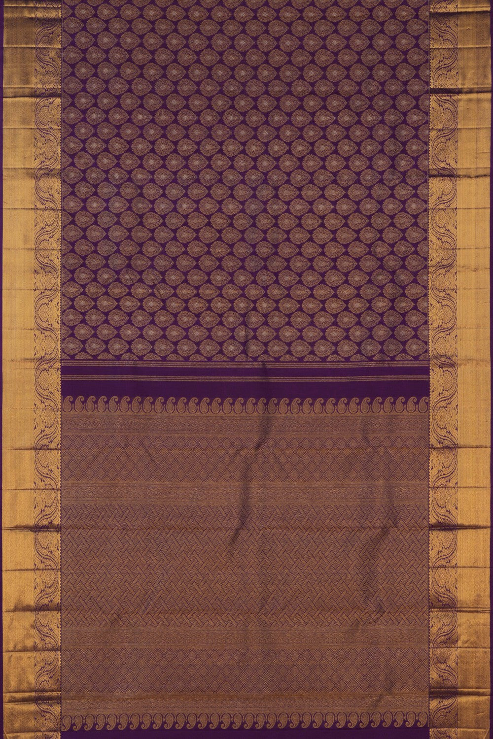 Image of Kanchipuram Silk Purple Saree