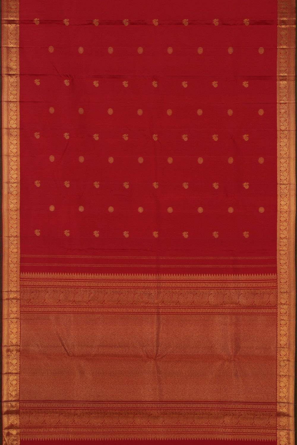 Image of Kanchipuram Silk Red Saree