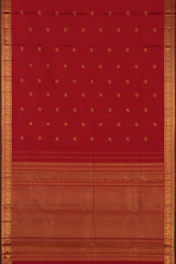 Image of Kanchipuram Silk Red Saree