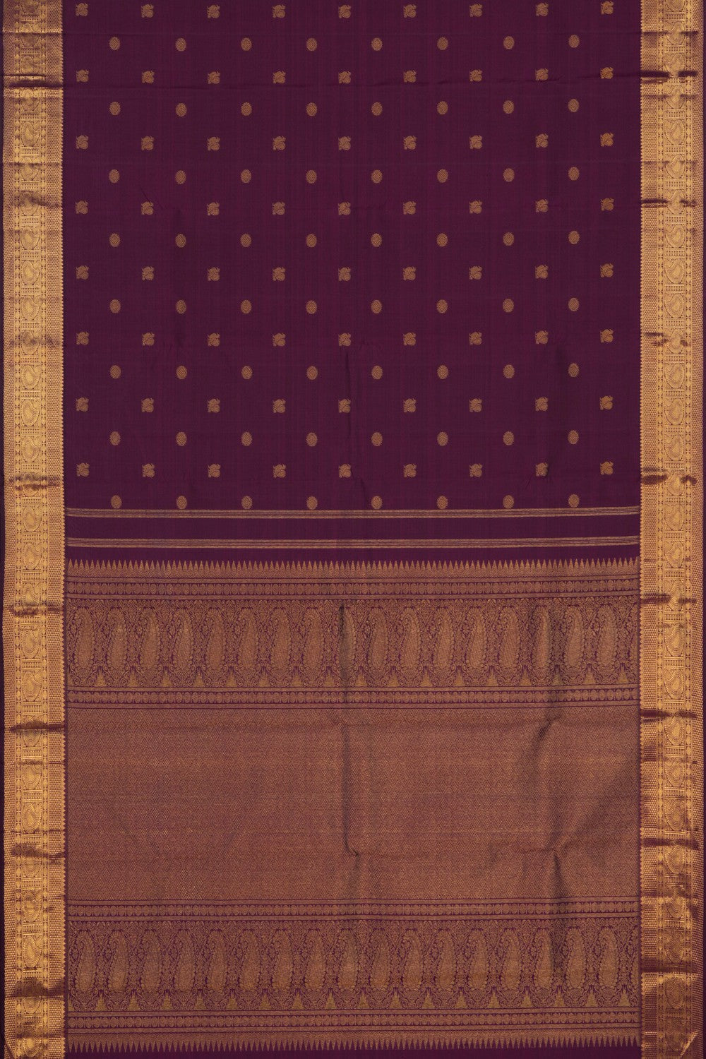 Image of Kanchipuram Silk Violet Saree