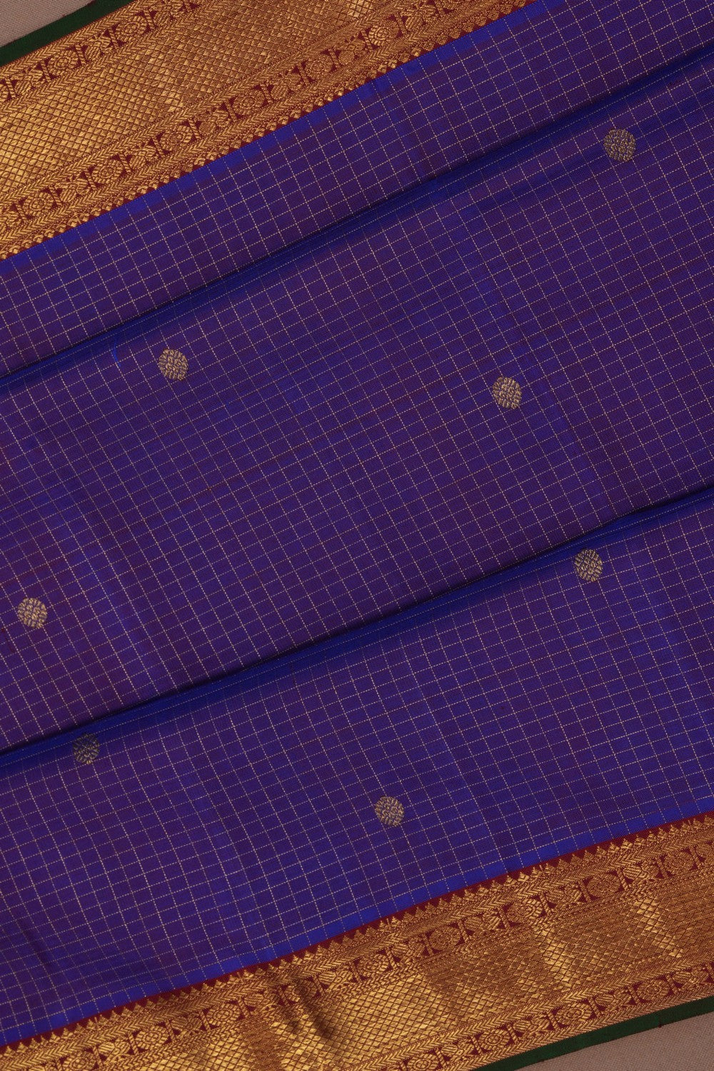 Kanchipuram Silk Kattam Purple Saree