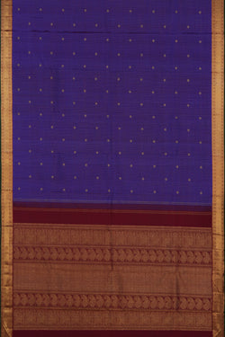 Image of Kanchipuram Silk Kattam Purple Saree