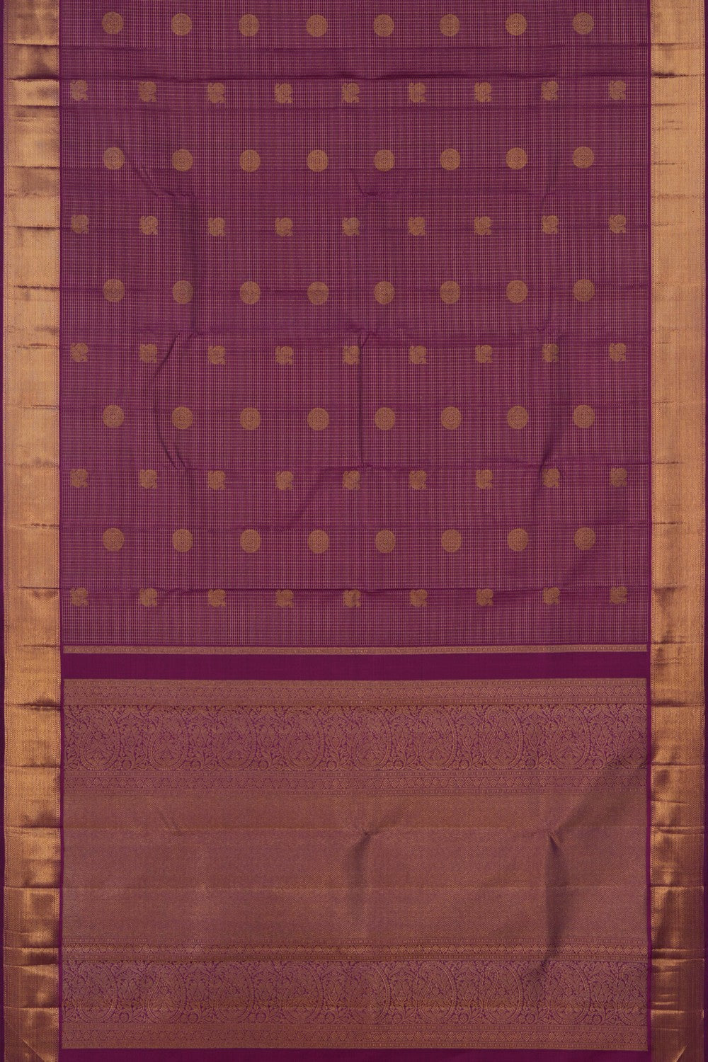 Image of Kanchipuram Silk Purple Saree